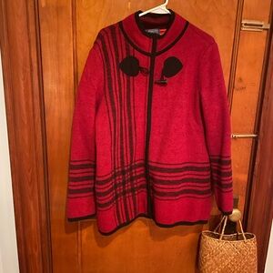 Pendleton Red and Black Wool Jacket